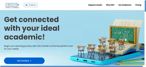 Connected Academics homepage screenshot
