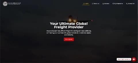 HJ Global Freight homepage screenshot